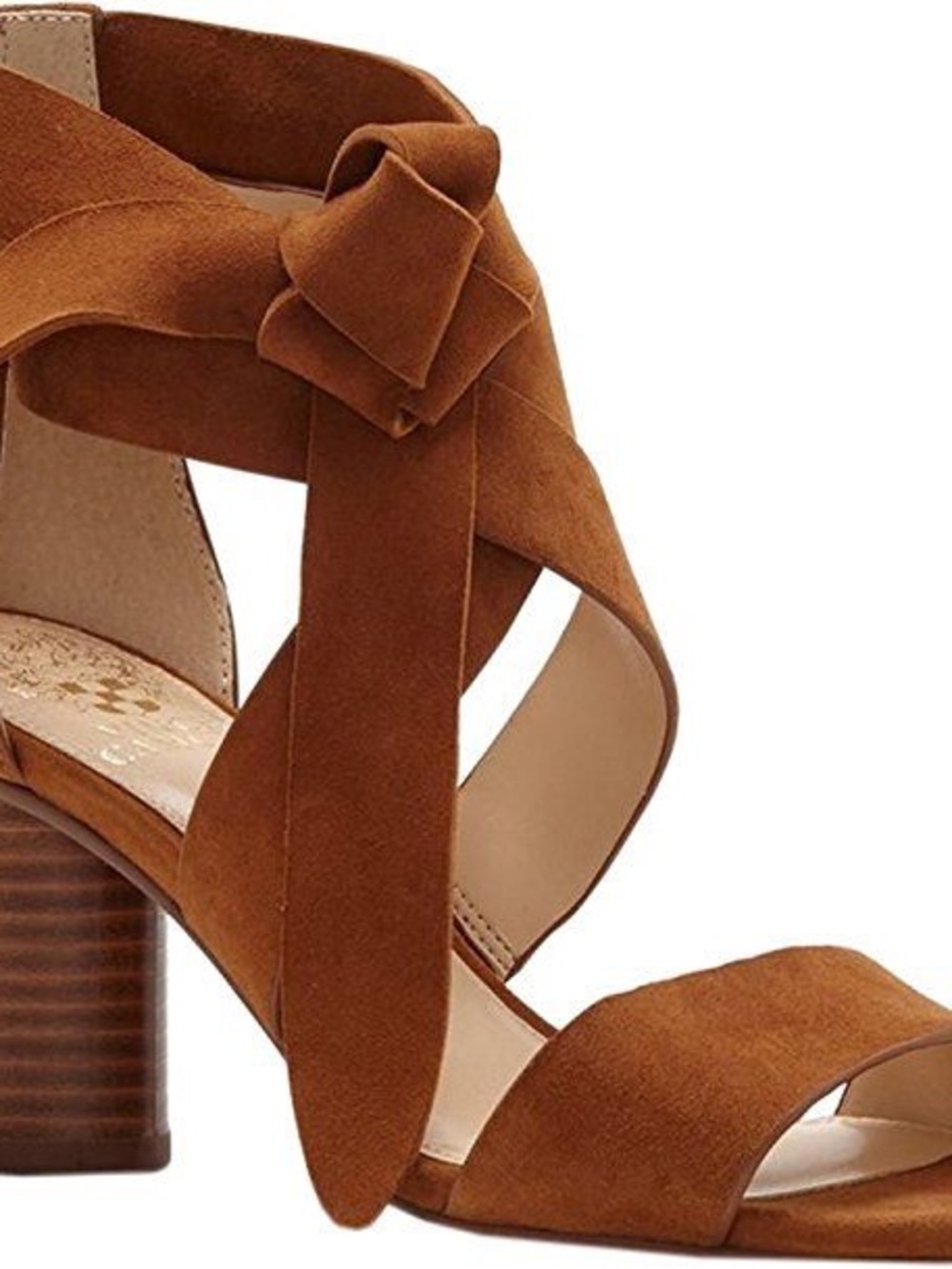 NWOT Vince Camuto Jeneve scrappy block heel Sandals in Maple Brown!